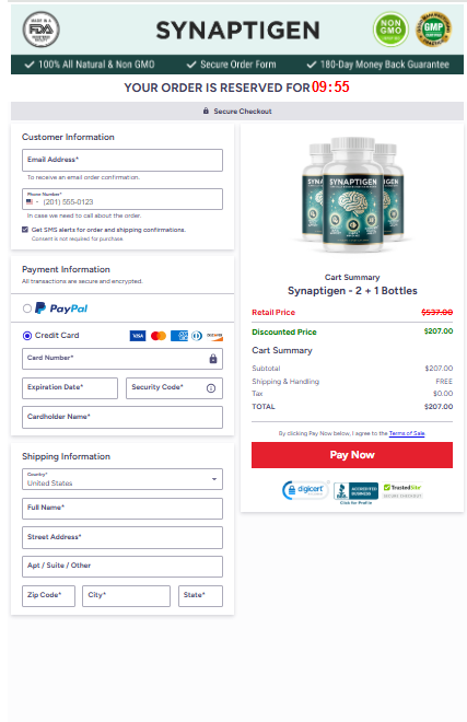 Synaptigen order page